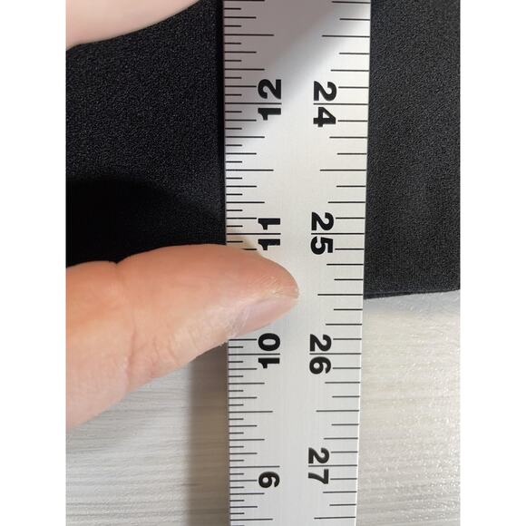 Ashley Blue Skirt Womens PXL Black Button Front A Line Midi Made USA Stretch - Picture 3 of 7